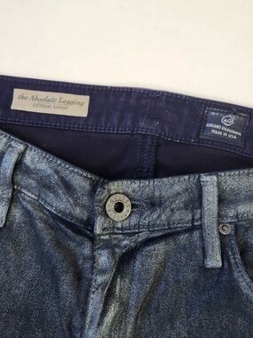 AG The Absolute Legging Silver-Coated Extreme Skinny Jeans 29